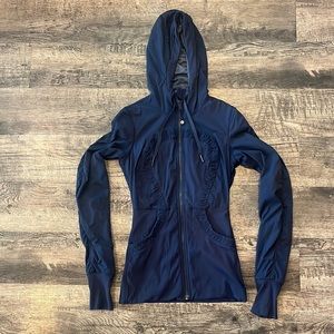 Lululemon studio dance jacket navy blue reversible